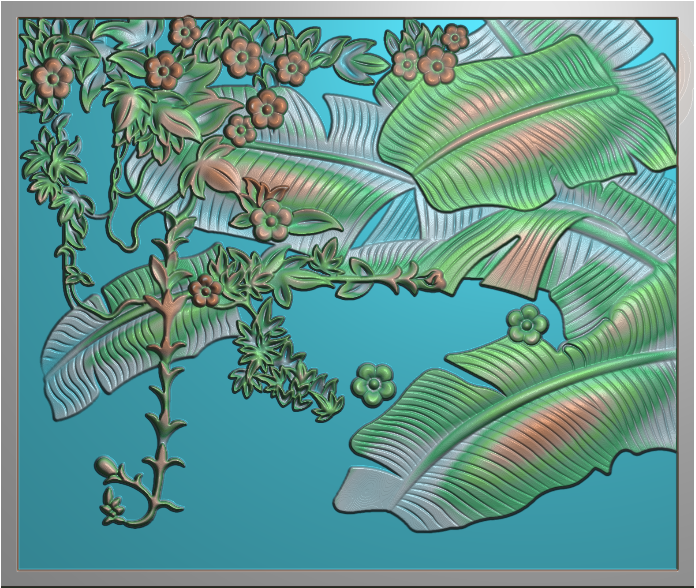 EPS浮雕之芭蕉图案浮雕